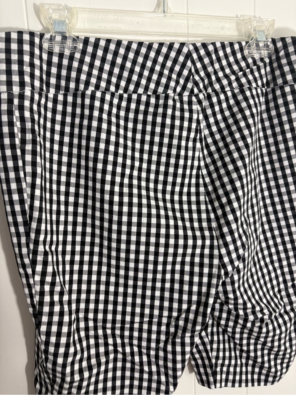 Black & White Gingham Women’s Shorts - Picture 6 of 8